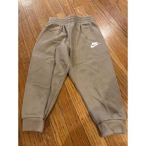 Nike Toddler Boys Tan Khaki Fleece Joggers Sweatpants 4T